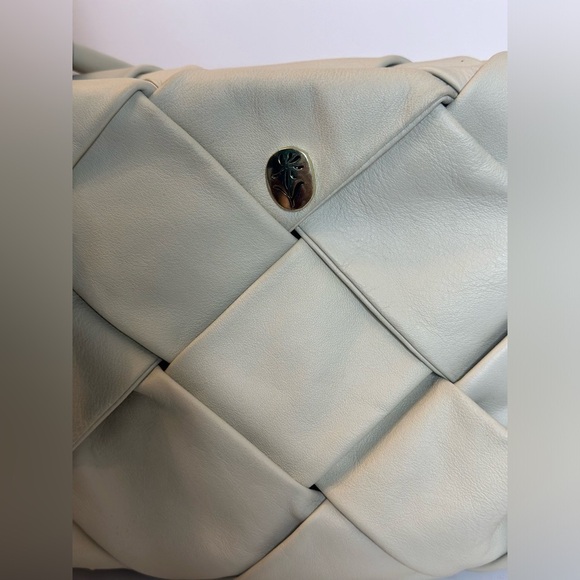 Isadora Leather Padded Woven Shoulder Bag - Picture 9 of 11